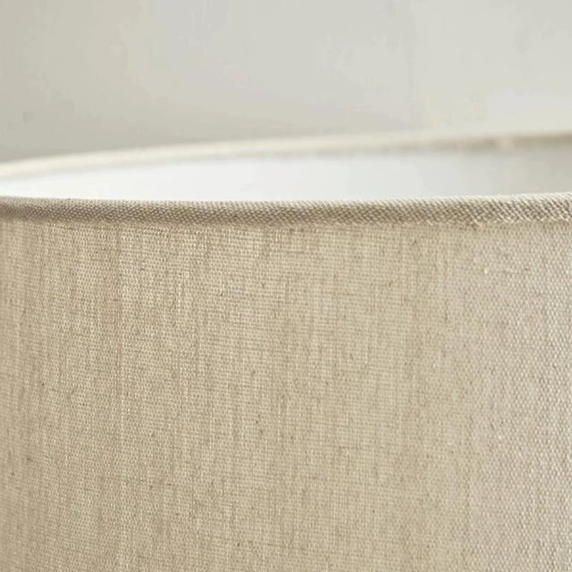 2020s Textured Ceramic & Linen Lamp For Sale - Image 5 of 5