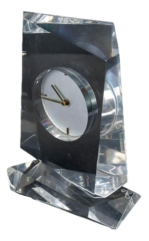 Acrylic Glass Table Clock, 1970s