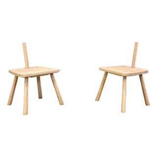 Rustic Farm Stools, 1960s, Set of 2 For Sale