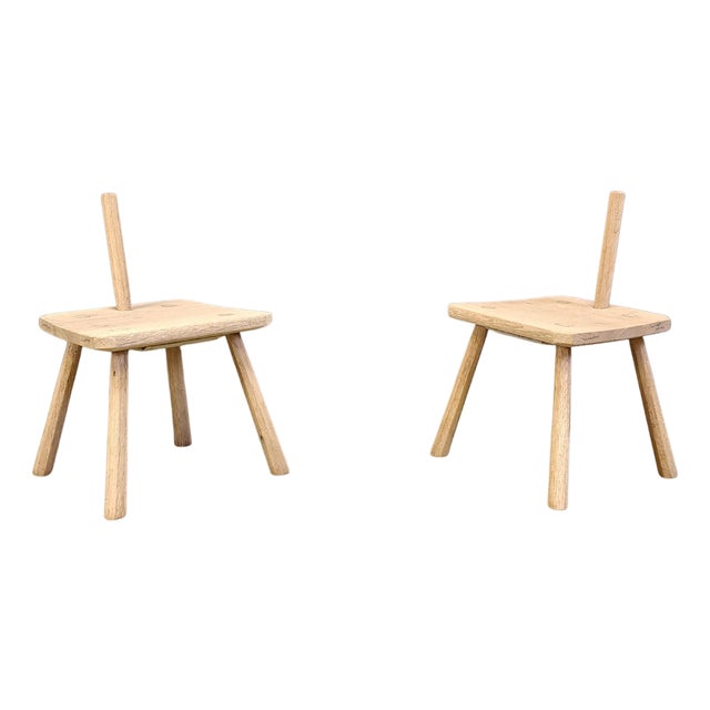 Rustic Farm Stools, 1960s, Set of 2 For Sale