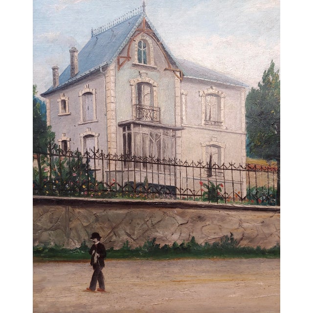 French C. Robert -19th Century French Chateau -Oil Painting For Sale - Image 3 of 9