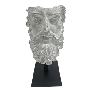 Vintage Zeus Bust Sculpture on Stand