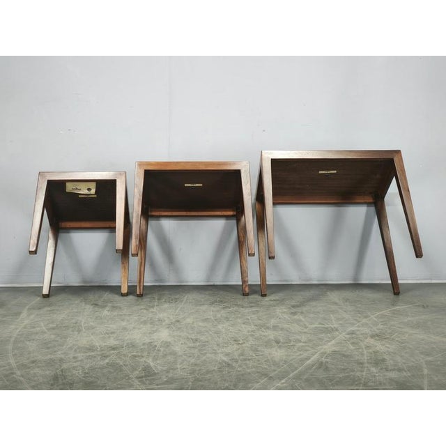 1960s Nesting Tables by Severin Hansen for Haslev, Denmark, 1960s, Set of 3 For Sale - Image 5 of 18