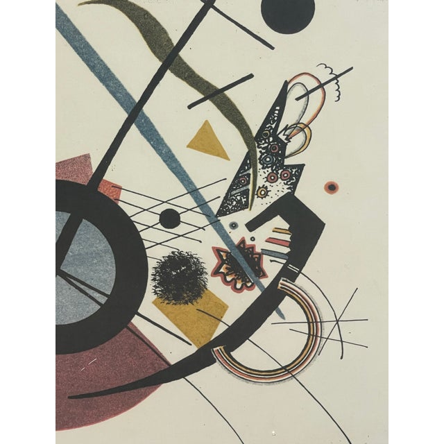Vintage Abstract Geometric Composition Print After Wassily Kandinsky, Signed and Numbered. For Sale - Image 10 of 10