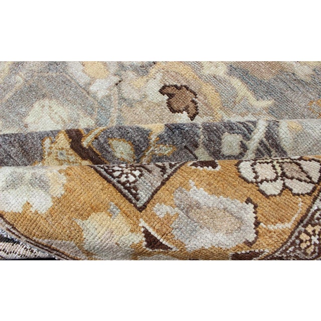 Antique Persian Bakhtiari Rug With Soft Earth-Toned Floral and Botanical Motifs For Sale - Image 11 of 13