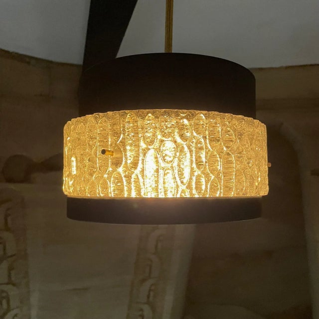 Metal 1950s Maison Arlus Modernist French Black Crystal Chandelier, France For Sale - Image 7 of 13