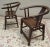 Late 19th Century Unusual Pair of Antique Horseshoe Back Chinese Arm Chairs For Sale - Image 5 of 13