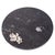 Modern Artifacts Trading Company Decorative Round Marble Tray in Black For Sale - Image 3 of 3
