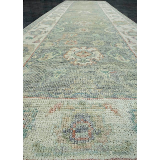 Turkish Oushak Runner Rug 2'10" x 10' #17962 For Sale In Houston - Image 6 of 8