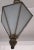 Art Deco Ceiling Lamp with Hexagonal Bluish Tinted Relief Glass Shade, Nickel Mount & Nickel Chain, 1930s For Sale - Image 6 of 7