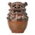 Vintage Japanese Sake Bottle With Ceramic Shisha Foo Dog Lid For Sale