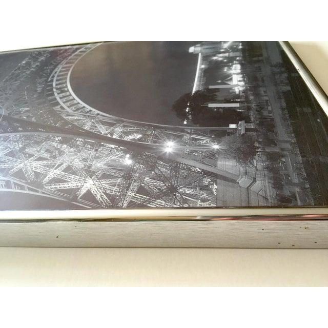 La Tour Eiffel Jim Alinder Vintage Black & White Photo Lithograph Print Framed Eiffel Tower Poster For Sale - Image 10 of 13