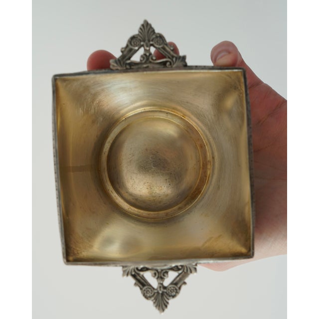 Art Deco Square Pocket Ashtray in Silver Metal from Km, 1930s For Sale - Image 4 of 18