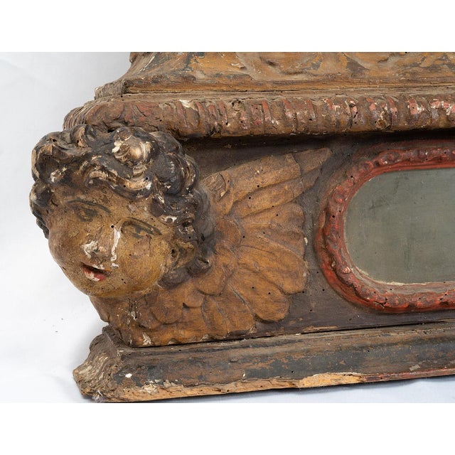 Antique Late 17th century Spanish Polychrome Wooden Reliquary Bust For Sale - Image 3 of 6