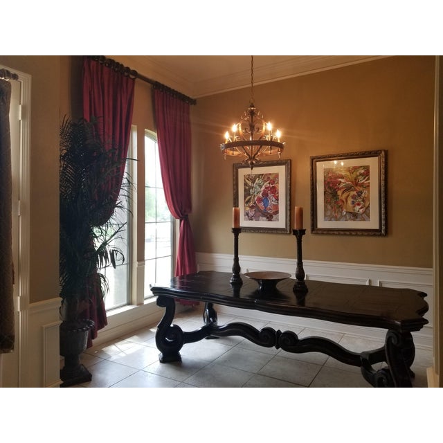 Spanish Designer Wood Dining Room Table For Sale - Image 4 of 12