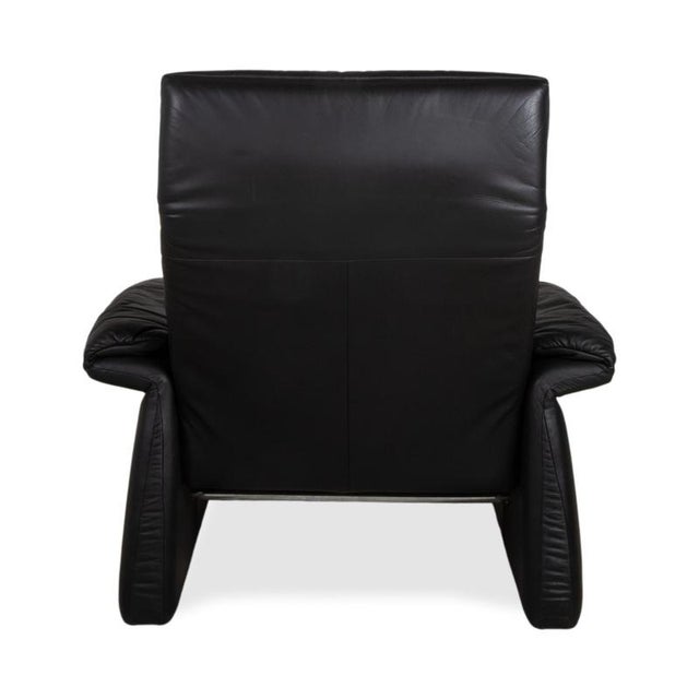 Lugano Leather Armchair in Black with Manual and Reclining Function from Erpo For Sale - Image 16 of 18
