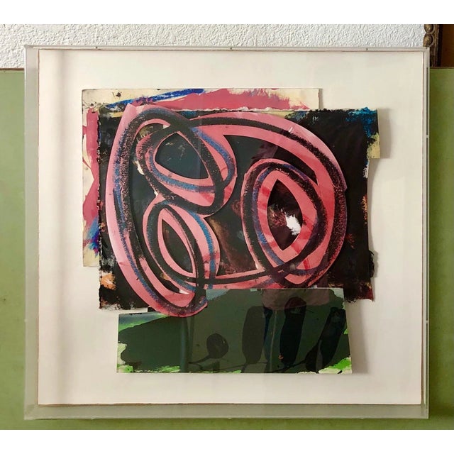 1980s Abstract Expressionist Pop Art Painting Collage, Assemblage Hugh O'Donnell, 1988 For Sale In Miami - Image 6 of 13