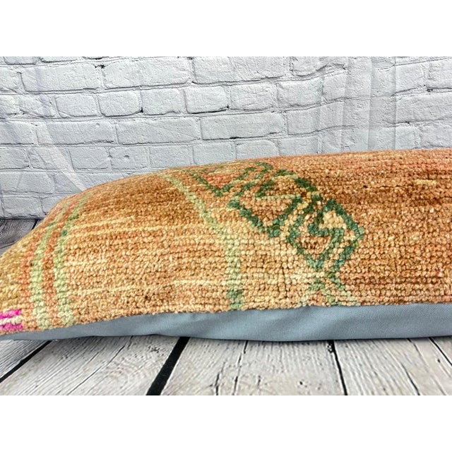14 x 35 Lumbar Rug Pillow Turkish Radiance Turkish Pillow Cushion Cover For Sale - Image 4 of 4