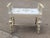 Vintage Chic Turned-Leg Cream Boho Bench For Sale - Image 10 of 13