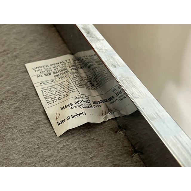 Orange 1970s Design Institute of America Chrome Parsons Chairs - Set of 4 For Sale - Image 8 of 12