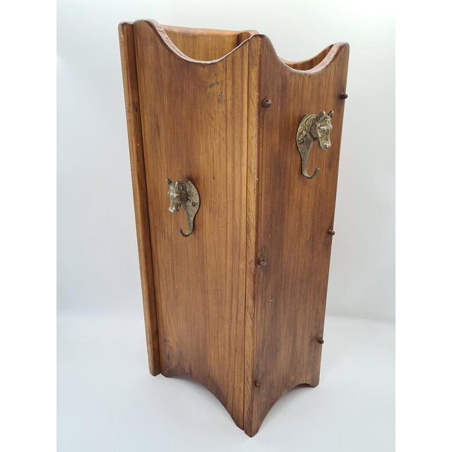 Wood Vintage Rustic Umbrella Stand, 1970s For Sale - Image 7 of 14