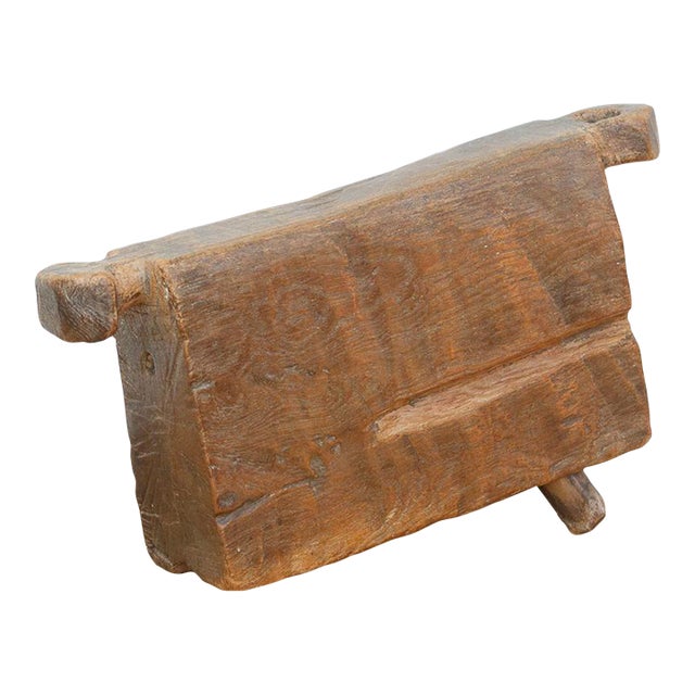 Rustic Handcarved Wooden Livestock Bell For Sale