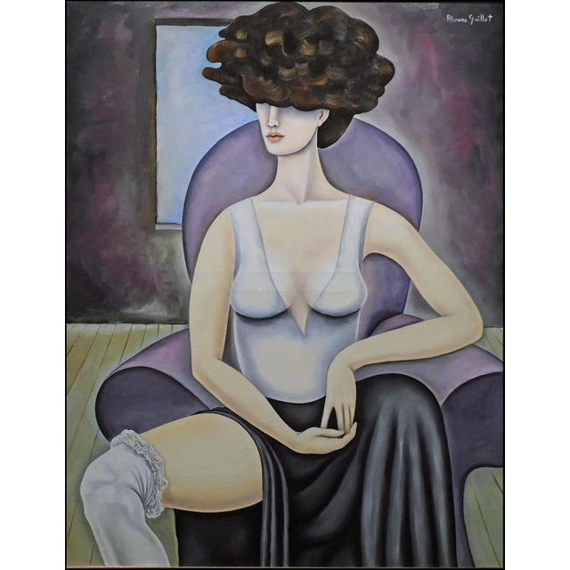 "Old Mary" by Alvaro Guillot Original oil on Canvas Hand Signed by the artist Frame Size: 50" x 40" Canvas Size: 46 x 36"...