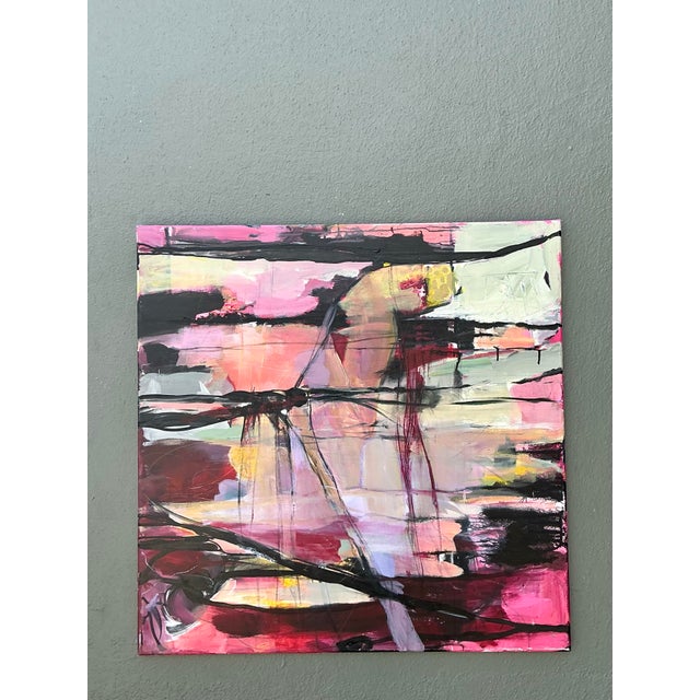 Vintage Abstract Expressionist Oil Painting on Canvas For Sale - Image 12 of 12