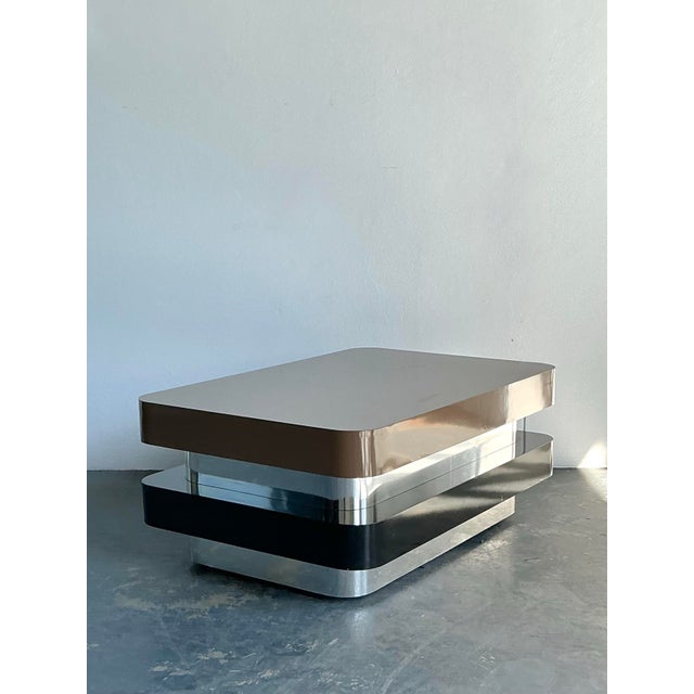 Vintage 80s Stacked Laminate Coffee Table For Sale In West Palm - Image 6 of 12
