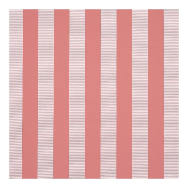 Sample - Schumacher Madison Wide Stripe Fabric In Pink For Sale