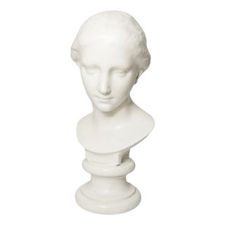 Marble Bust of a Woman, 1800s For Sale
