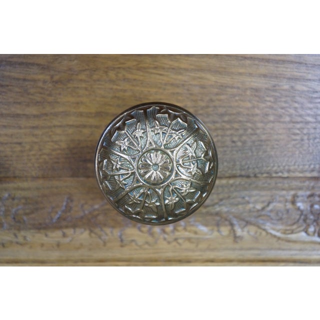 Antique Oak Coat Rack Shelf Salvaged Door Knob Hooks Grapevine Architectural 30" For Sale - Image 10 of 18