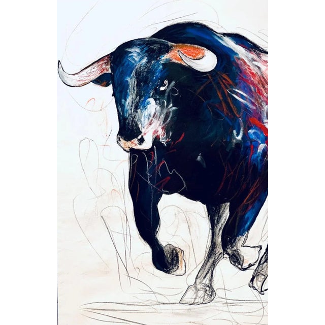 Modern "Galloping Bull 2" Contemporary Abstract Limited Edition Print For Sale - Image 3 of 9