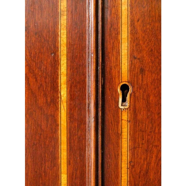 Regency Sheraton Breakfront Bookcase with Mahogany Inlay For Sale - Image 14 of 16