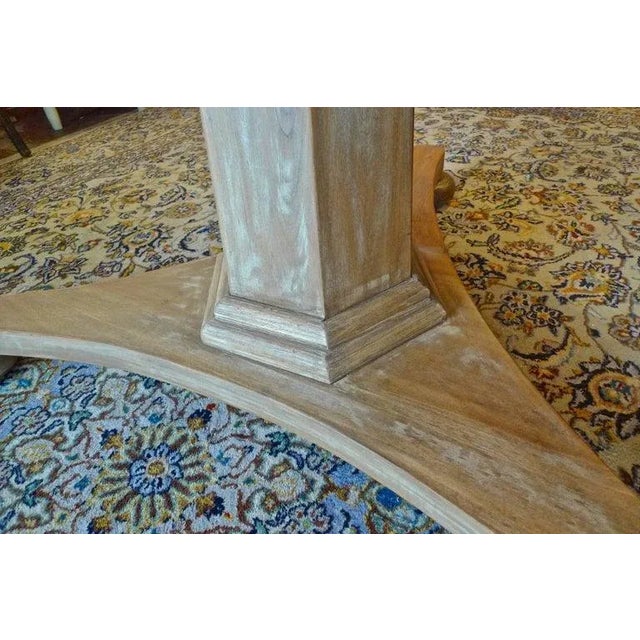 Wood Swedish Style Alder-Wood Round Pedestal Table For Sale - Image 7 of 12