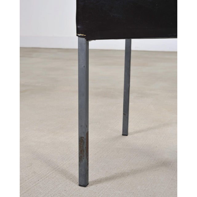 Set of Twelve Karl Friedrich Forster Texas Leather Dining Armchairs For Sale - Image 15 of 18