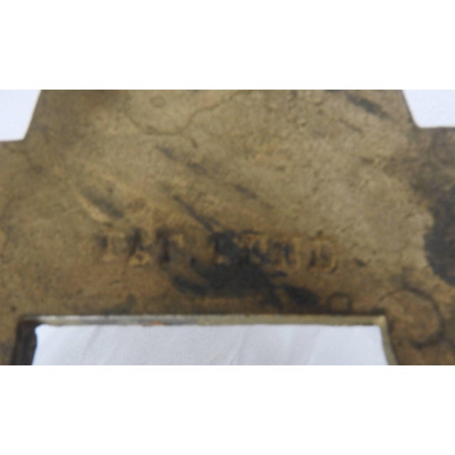 Art Deco Verona Arrow Bronze Lamp With Crested Globe For Sale - Image 3 of 11