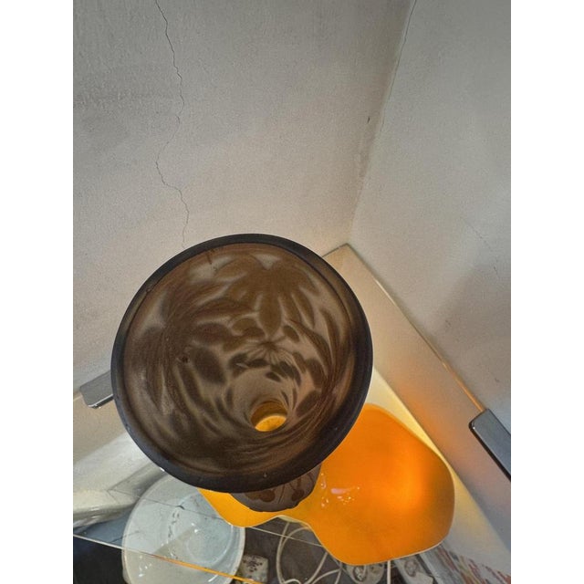 Brown Jugendstil Vase with Floral Decoration from Emile Gallé, 1890s For Sale - Image 8 of 9