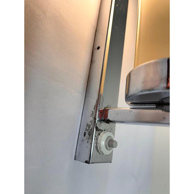 Bauhaus Chrome Wall Lamp, Former Czechoslovakia, 1930s For Sale - Image 4 of 9