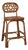 Bridget Barstool in Stained Rattan and Plywood by Popus Editions For Sale