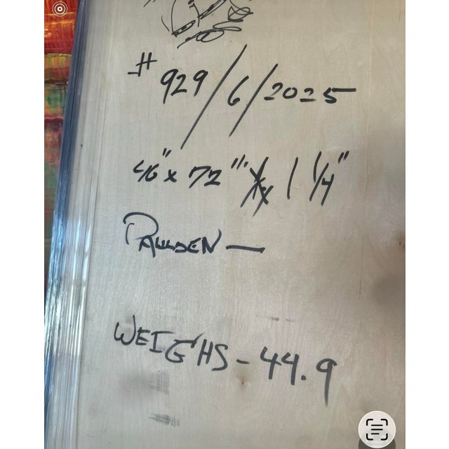 Large Green Abstract Oil Painting #929 by Artist Paulden (With Possible #928 Making a Diptych) For Sale In Palm Springs - Image 6 of 12