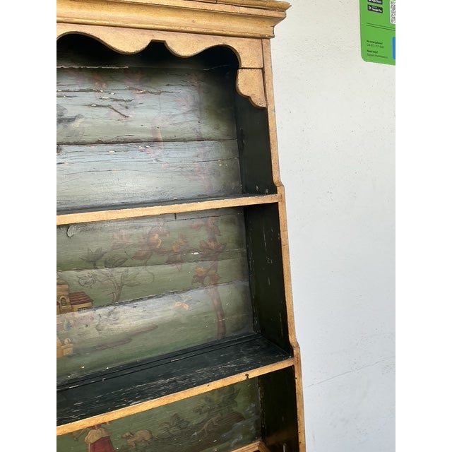 Vintage Gustavian Casa Gusto Hand Painted Hutch For Sale - Image 14 of 14