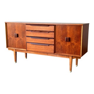 1960s Uber Cool Mid-Century Danish Modern Small Teak & Rosewood Credenza For Sale