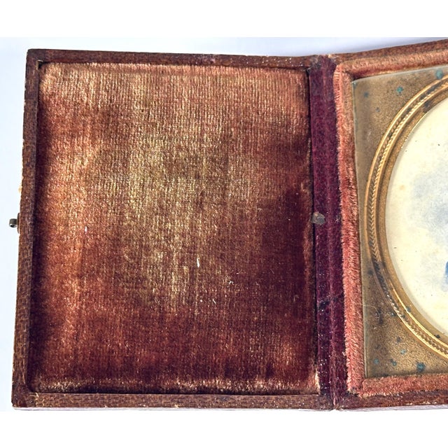Antique Miniature Portrait Painting of Woman in Original Presentation Case For Sale - Image 6 of 10