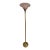 1970s Hollywood Regency/Art Deco Brass With Pink Glass Floor Lamp/Torche For Sale
