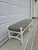 Wood White and Black Rattan Bamboo and Reed Upholstered Bench For Sale - Image 7 of 18