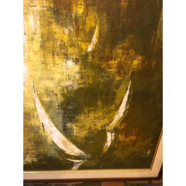 Goldenrod Very Large Signed Vintage Seriagraph by Dietrich Grunewald For Sale - Image 8 of 12