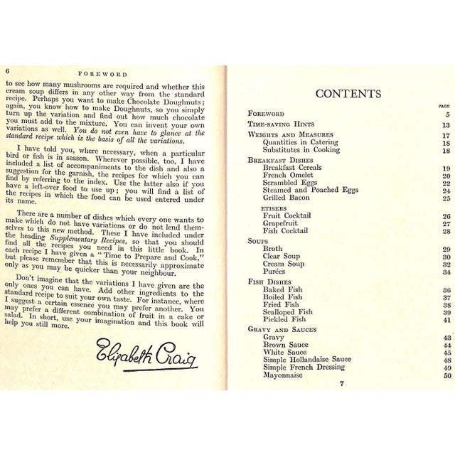 1950s "Cookery X Elizabeth Craig's Household Library" 1950 Craig, Elizabeth For Sale - Image 5 of 12