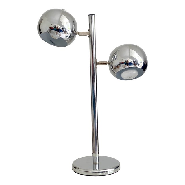 Vintage Chrome Lamp, 1970s For Sale