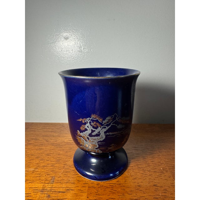 Vintage Blue Oriental Peacock & Crane Coffee Tea Mugs Set of 3 Japan Style For Sale - Image 13 of 15